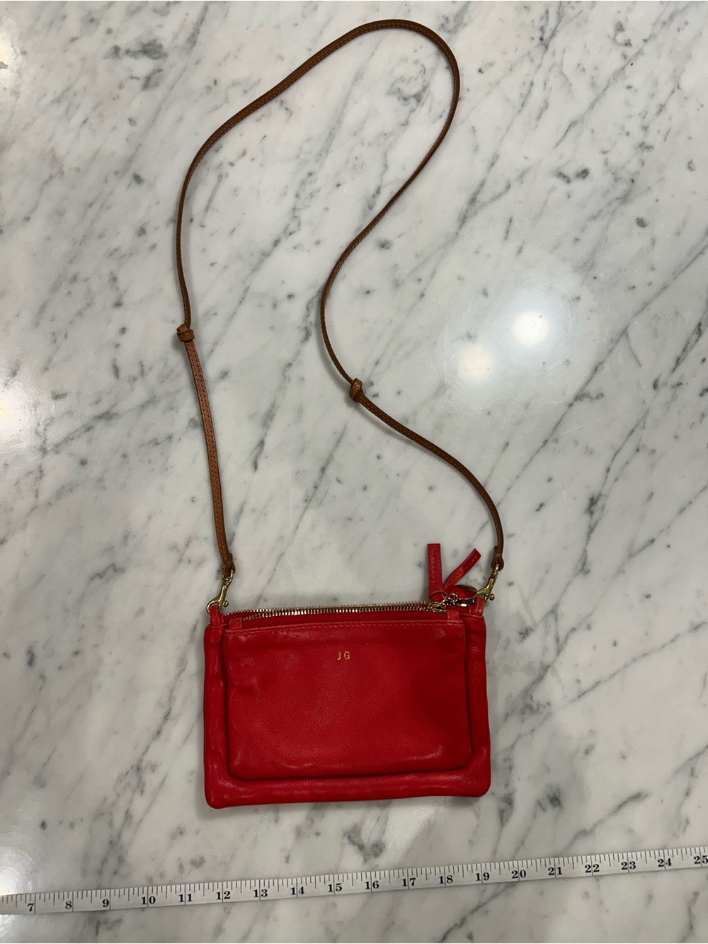 Clare V. Wallet Clutch with Tabs in Red Leather